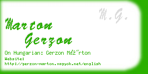 marton gerzon business card